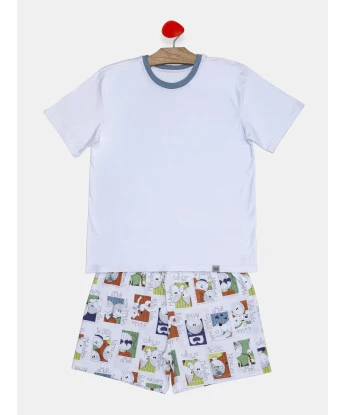Pijama Masculino Adulto Manga Curta e Short