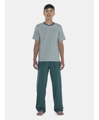 Pijama Masculino Adulto Manga Curta e Calça