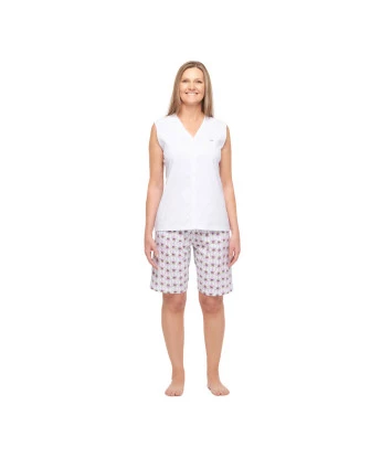 Conjunto Feminino Adulto Regata Aberta e Bermuda