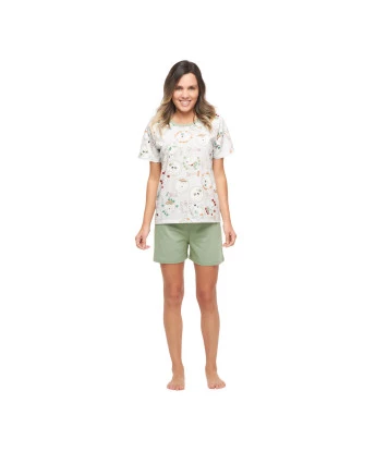 Conjunto Feminino Manga Curta e Short