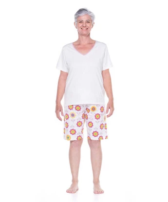 HOMEWEAR FEMININO SONHART MANGA CURTA E BERMUDA FLORAL