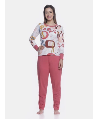 Conjunto Feminino Adulto Manga Longa e Calça