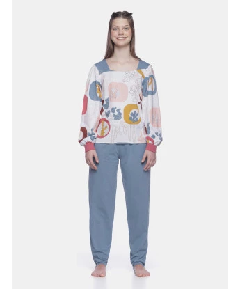 Pijama manga longa e calça