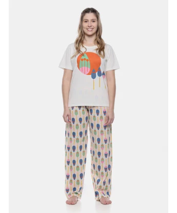 Pijama Manga Curta e Calça