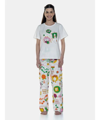 Pijama Manga Curta e Calça