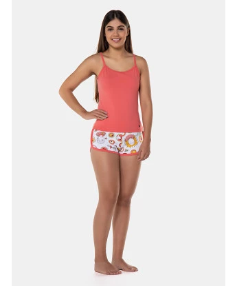 Pijama Feminino Curto Alça e Shorts