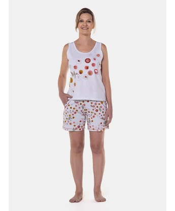 Conjunto Pijama Regata e Short com Bolsos