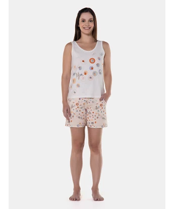 Conjunto Pijama Regata e Short com Bolsos