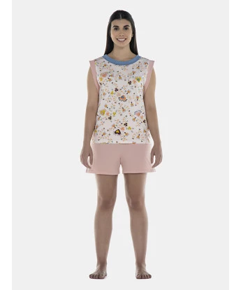 Pijama Feminino Adulto Regata e Short