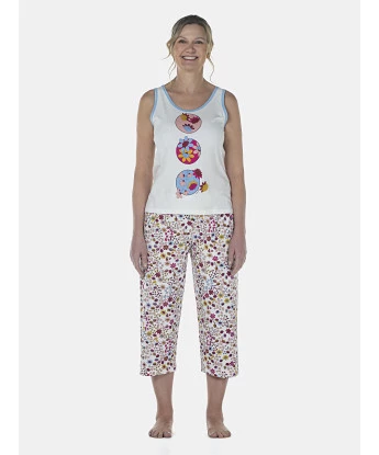 Pijama Feminino Adulto Regata e Corsário