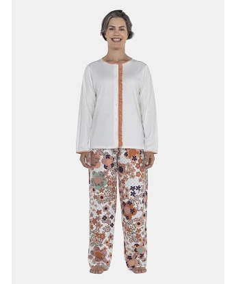 Pijama Feminino Adulto Manga Longa e Calça