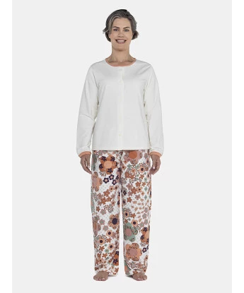 Pijama Feminino Adulto Manga Longa e Calça Moletinho