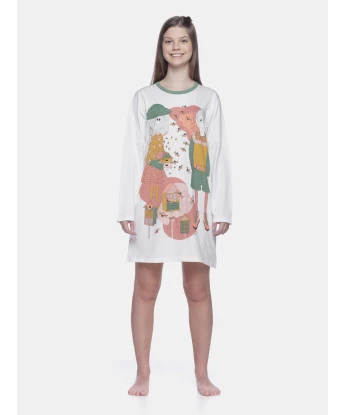 Camisão Feminino Adulto Manga Longa