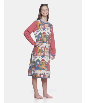 Camisão Feminino Adulto Manga Longa Moletinho