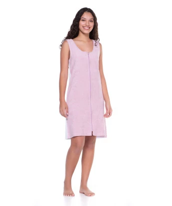 Roupão Feminino Adulto Regata Com Zíper 