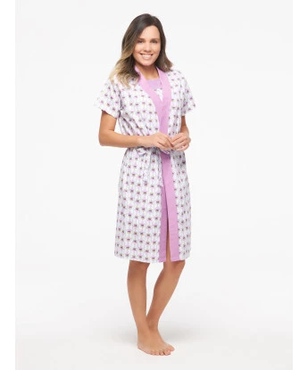 Robe Feminino Adulto Manga Curta