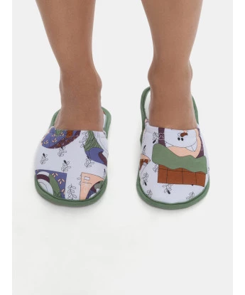 Pantufa Fechada Feminina Adulto Estampa Nina e Pat