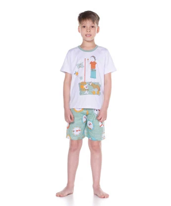 PIJAMA MANGA CURTA E BERMUDA
