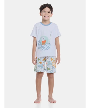 Pijama manga curta e bermuda      