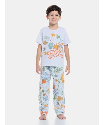 Pijama manga curta e calça 