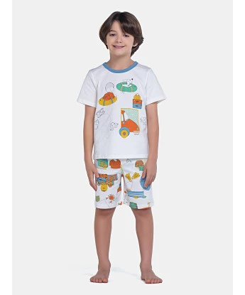 Pijama Manga Curta e Bermuda