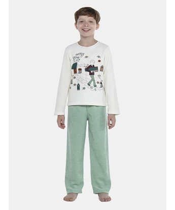 Pijama Masculino Kids Manga Longa e Calça Plush