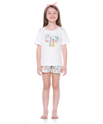 Conjunto Feminino Kids Manga Curta e Short