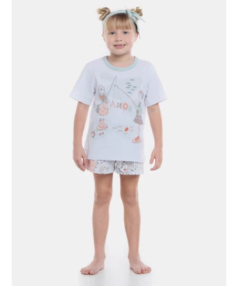Pijama manga curta e short   