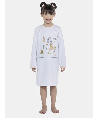 Camisão Feminino Kids Manga Longa Com Bolsos Moletinho