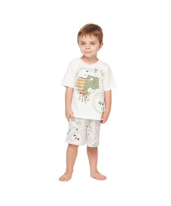 Pijama manga curta e bermuda