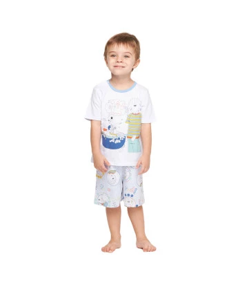 Pijama manga curta e bermuda