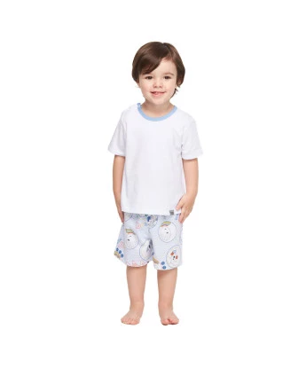 Pijama manga curta e bermuda