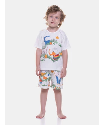 Pijama Infantil Masculino manga curta e bermuda Bill