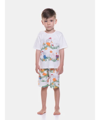 Pijama manga curta e bermuda