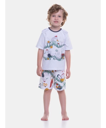Pijama manga curta e bermuda 