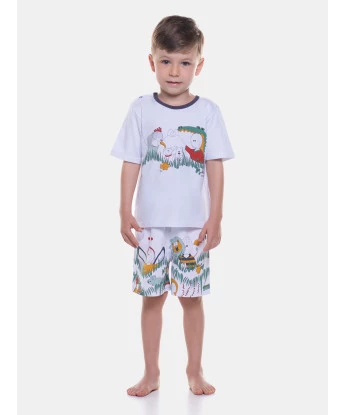 Pijama manga curta e bermuda