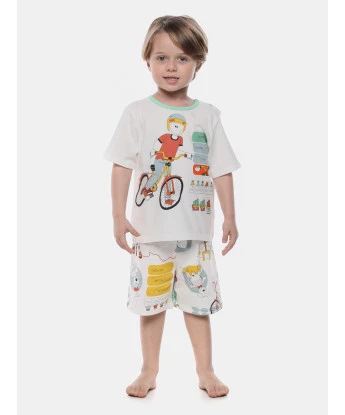 Pijama Manga Curta e Bermuda