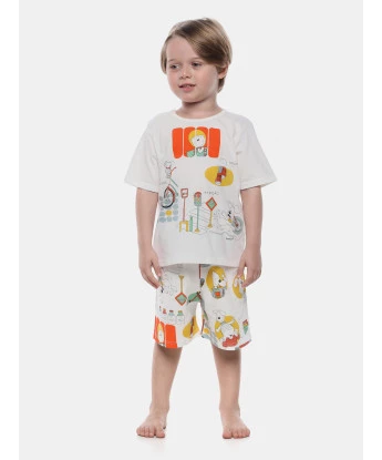 Pijama Manga Curta e Bermuda