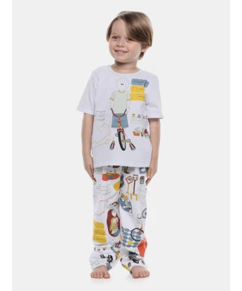 Pijama manga curta e calça