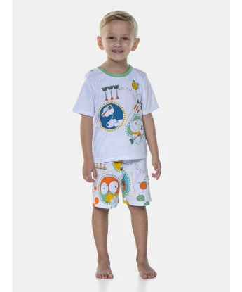 Pijama Manga Curta e Bermuda