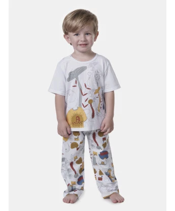 Pijama manga curta e calça