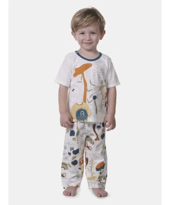 Pijama manga curta e calça