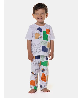 Pijama manga curta e calça