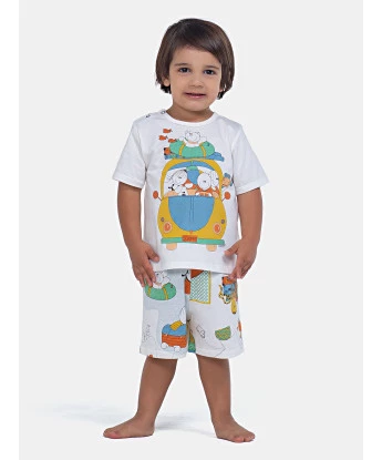 Pijama Manga Curta e Bermuda