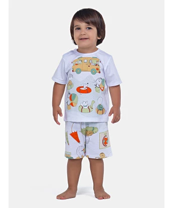 Pijama Manga Curta e Bermuda