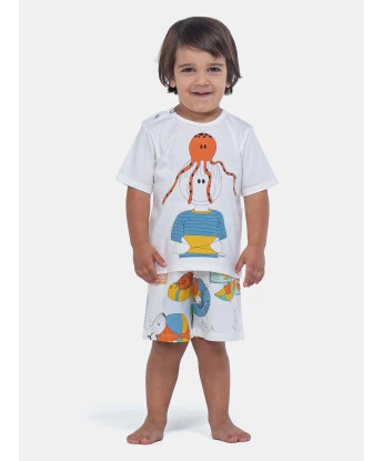 Pijama Manga Curta e Bermuda