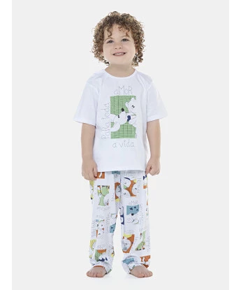 Pijama Masculino Baby Manga Curta e Calça