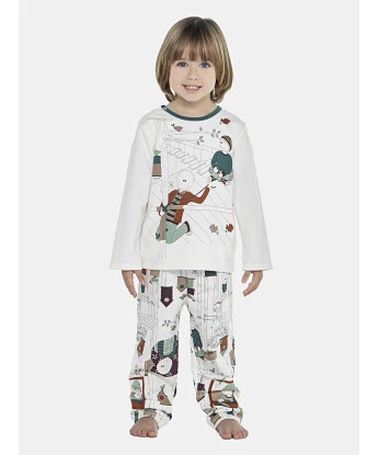 Pijama Masculino Baby Manga Longa e Calça Moletinho