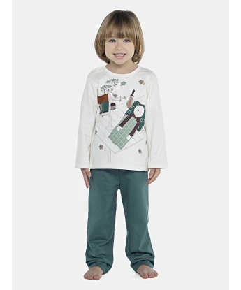 Pijama Masculino Baby Manga Longa e Calça Moletinho