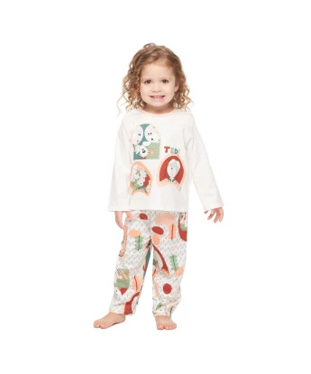 Loja Sonhart | Pijama Infantil Feminino manga longa e calça Estampada